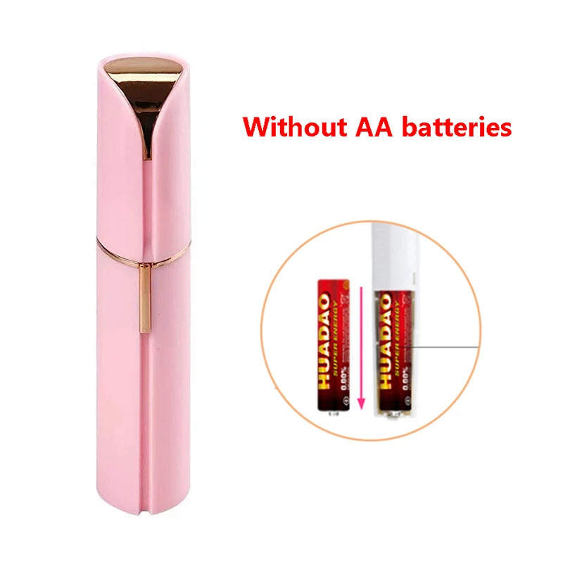 Depilador elétrico para remoção de pelos faciais, sobrancelha, batom, formato indolor, áreas sensíveis faciais, depilador de biquíni, aparador