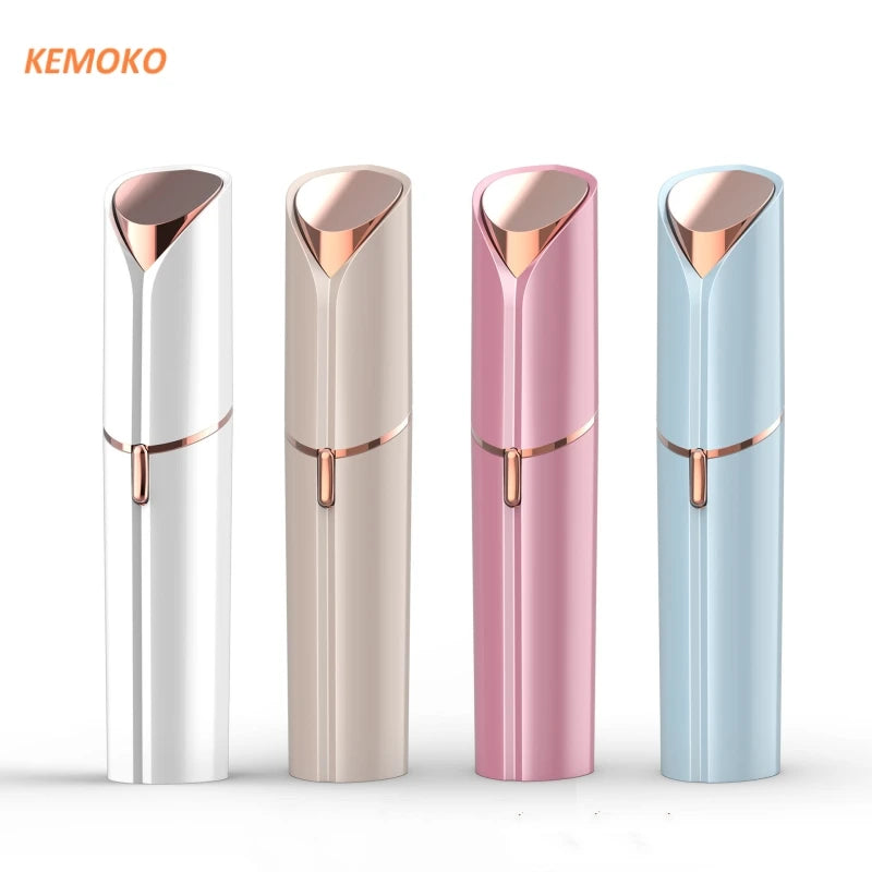 Depilador elétrico para remoção de pelos faciais, sobrancelha, batom, formato indolor, áreas sensíveis faciais, depilador de biquíni, aparador