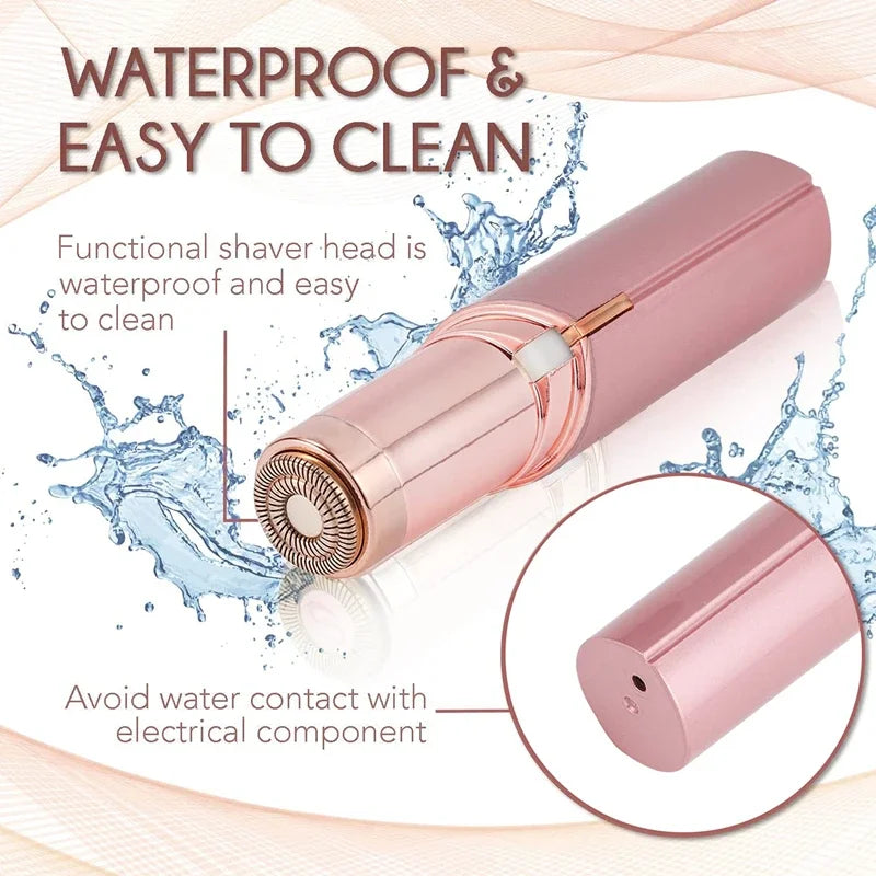 Depilador elétrico para remoção de pelos faciais, sobrancelha, batom, formato indolor, áreas sensíveis faciais, depilador de biquíni, aparador