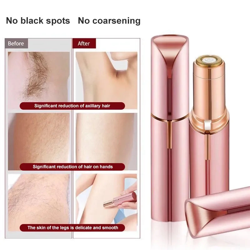 Depilador elétrico para remoção de pelos faciais, sobrancelha, batom, formato indolor, áreas sensíveis faciais, depilador de biquíni, aparador