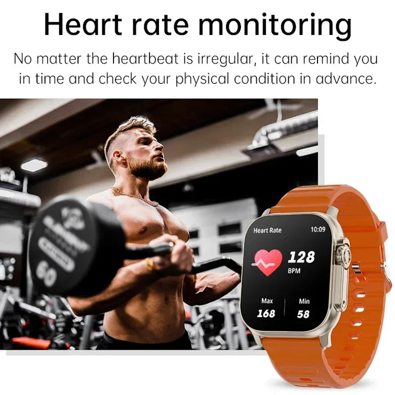 Reloj inteligente T900 Ultra 2 para hombre, 49 mm, Serie 8, pantalla AMOLED de 2,3", NFC, brújula, resistente al agua, compatible con Apple Watch IWO Ultra 8.